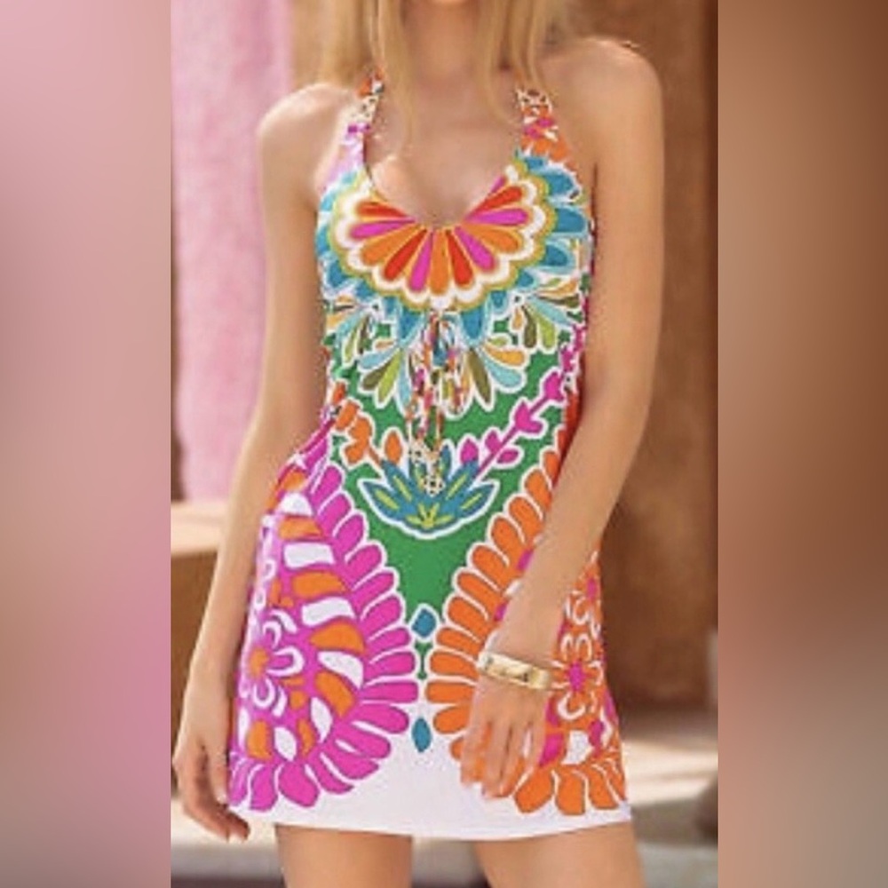 Trina Turk Tamarindo Beach Halter Dress Cover Up
Med